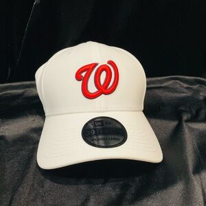 Washington Nationals baseball cap New Era Cream Cap with Red Logo